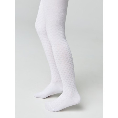 Pantyhose children's cotton CONTE KIDS TIP-Top, height 92-98 cm, white color-1