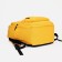 Youth backpack from textiles, 2 parts on lightning, 3 pockets, yellow color