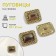 A set of metal buttons on the leg, 18 × 21mm, 3 pcs, brown/gold color