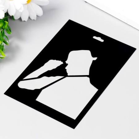 Plastic stencil "man" 9.5x14cm-1