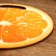 Board cutting and serving round kitchen "Orange in section", 25.5 cm