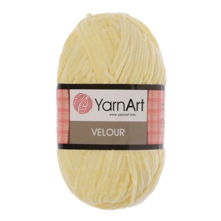 Yarn "Velour" 100% micropoliester 170m/100g (844 yellow)-5