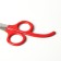 Kogerez scissors with an elongated fingertips, a hole of 7 mm, red