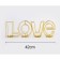 Summary of the metal desktop "Love", 13.5 x 42 cm, gold