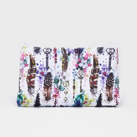 Cosmetic bag with lightning, white/multi -colored color-1