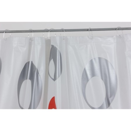 Bacchetta Bolle bathroom curtains, 180 x 200 cm, PVC, gray-3