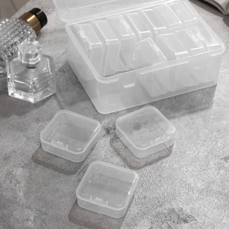 Antioxidative organizer for 14 cells, 16.5 × 12 × 6 cm, the color is transparent-1