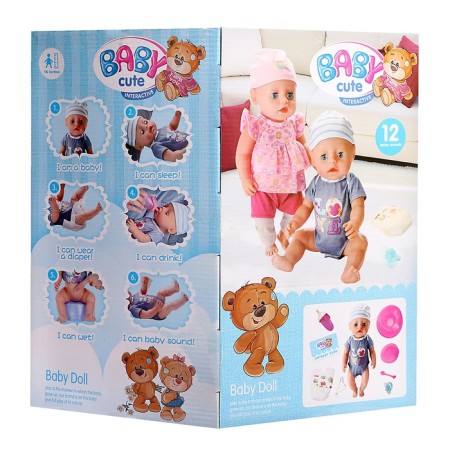 Pups functional "My baby", drinks, pisses, with accessories-14