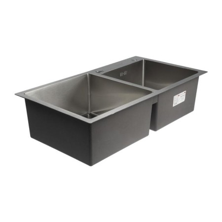 Kitchen sink Gerhans K37843-S, Slear, double, 780x430x220 mm, with siphon, S = 3.0 and 0.8 mm, glossy-1