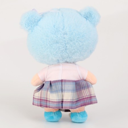 Soft toy "Doll" with strawberries, 25 cm, blue color-3