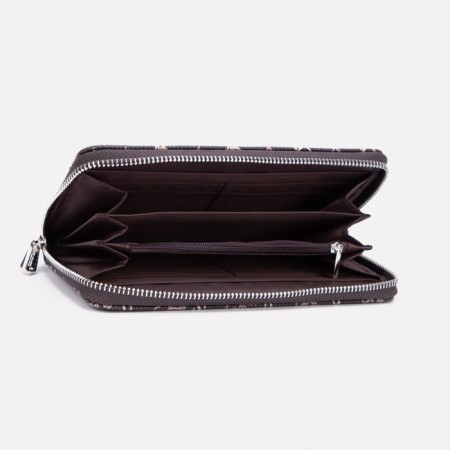 Women's wallet with lightning, brown color-2
