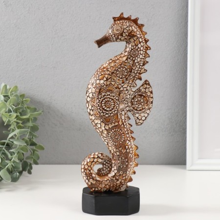 Souvenir Polystone "Sea Horse with Patterns" 6x10x29 cm