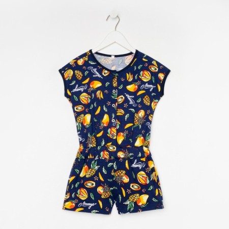 Overalls for girls, black color, height 122-5