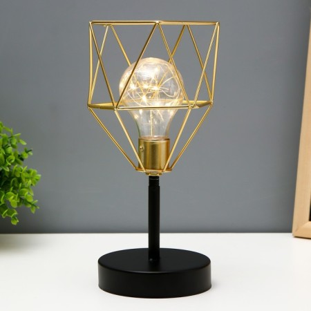 ANTERN "Alter" LED from batteries 3haa black-gold 25x12x12 cm Risalux-1