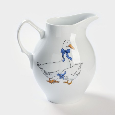 Porcelain's jug “geese”, 2 l, mix-1