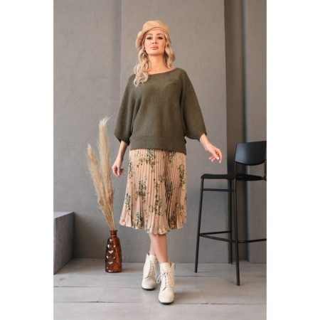 Female jumper, size 48, khaki color-3