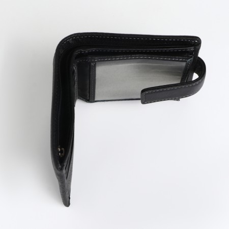 Male purse on the button, black color-3