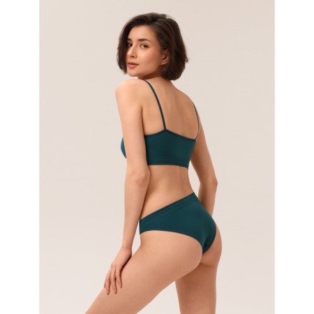 Female top on thin straps Mirey Top Spalla Stretta, size 44-46, emerald color-3