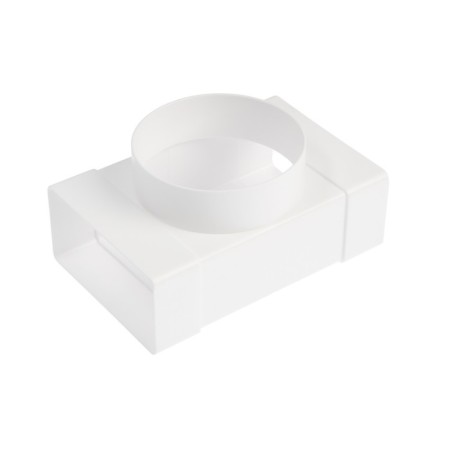 Zein tee, rectangular, 55 x 110 mm, ventilation, with the transition to a round channel d = 100 mm-3