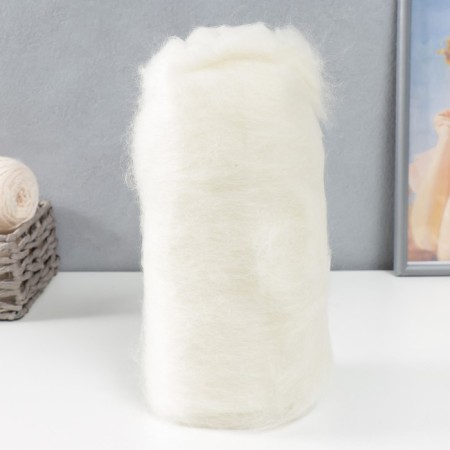 Fasting wool "cardoches" 100% half -toned wool 100g (205 white)