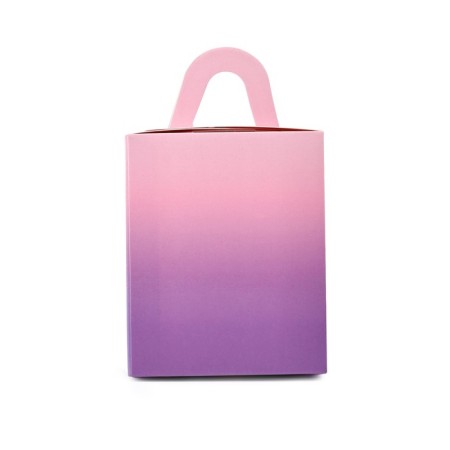 Capcake box, confectionery packaging, 1 cell "Pink gradient", 9 x 9 x 11 cm-2