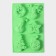 Baking uniform "New Year", silicone, 27 × 17 × 2 cm, 6 cells, green color