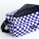 Sports bag with lightning, long belt, white/blue color