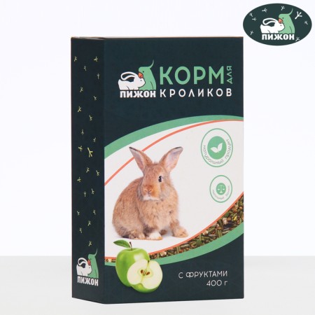 Feed "Piggon" for rabbits, with fruits, 400 g
