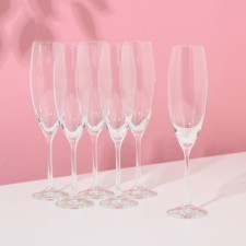 A set of glasses for champagne Bohemia Crystal 