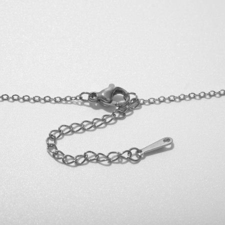 Piece "Heart" Winged, white color in silver, 40 cm-2