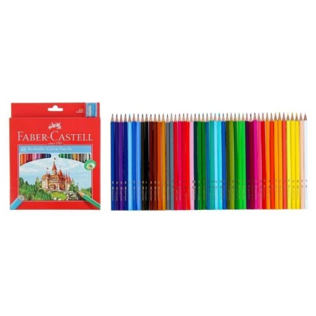 Pencils of 48 colors Faber-Castell Eco “Castle” 7/2.8 hexagonal case, with a grinder