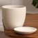 Flower pot "Vicenza", white relief 0.6 liters