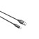 PERO DC -02, Lightning cable - USB, 2.4 A, 1 m, fabric braid, black