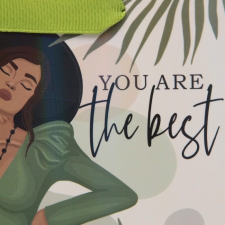 Gift package laminated, packaging, “you are the best”, rainbow holography, S 12 x 15 x 5.5 cm-3