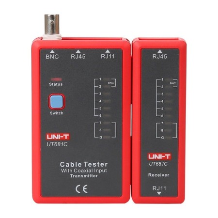 Cable tester Uni-T UT681c 106882, for RJ45, RJ11/12, BNC-2