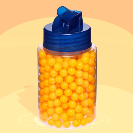 Plastic bullets 6 mm in a jar, 400 pieces, mix-3