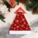 New Year's cap "Snowflakes" 28x35 cm, red