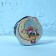 Folding mirror “owls”, d = 6 cm, with an increase, artificial leather, blue color
