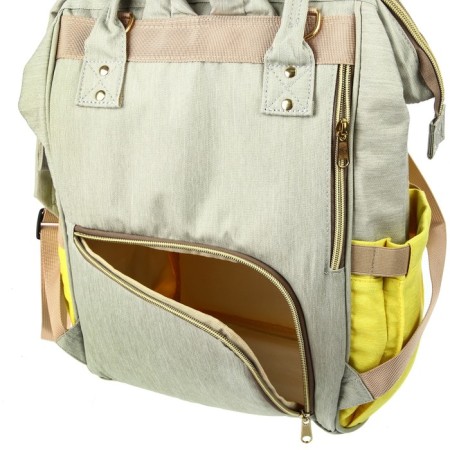 Women's backpack, for mom and baby, model "Bag-rugzak", yellow color-9