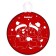 Ledyanka Soft "Snowman and Deer", diameter 33 cm, red