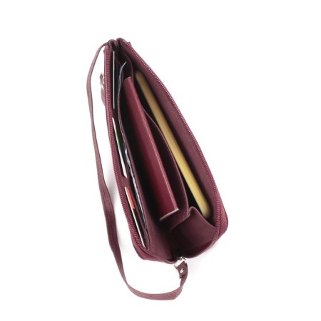 Pr1061 Lightning wallet, coin/maps (3)/bill, burgundy shore 11.5x20x1.5cm-1