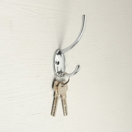 Hook furniture tundra TKD012, two -rod, chrome-1