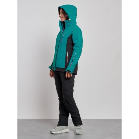 Ski costume female winter, size 44, dark green color-5
