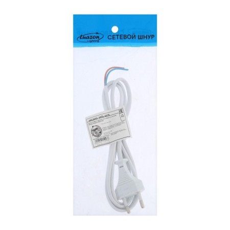 A network cord with a fork, 1.5 m, SHVVP 2 x 0.5 mm2, white-3