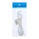 A network cord with a fork, 1.5 m, SHVVP 2 x 0.5 mm2, white