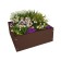 Flower bed, 40 × 40 cm, brown