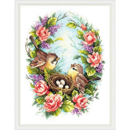 Cross embroidery "Family nest"-1