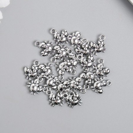 Decor for creativity Metal "Krabik" silver 1.2x1 cm-1