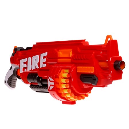 Blaster "Fiery", shoots with soft bullets, works on batteries-8