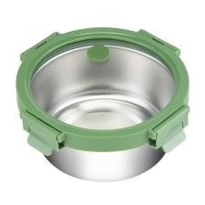 Smart Solutions lunch box, glass cover, 650 ml, green color